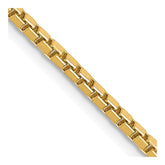 14K 22 inch 1.9mm Box with Lobster Clasp Chain