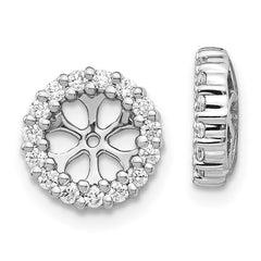 14k White Gold 1/2 carat Diamond Circle Earring Jackets 14k White Gold 1/2 carat Diamond Circle Earring Jackets