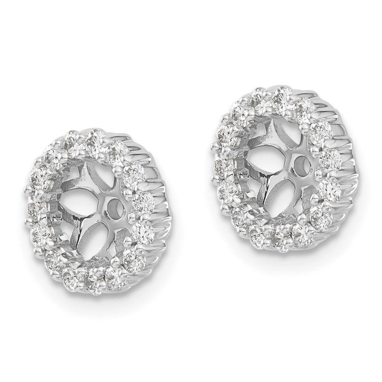 14k White Gold 1/2 carat Diamond Circle Earring Jackets 14k White Gold 1/2 carat Diamond Circle Earring Jackets