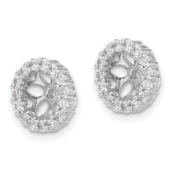 14k White Gold 1/2 carat Diamond Circle Earring Jackets 14k White Gold 1/2 carat Diamond Circle Earring Jackets
