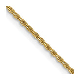 14K 20 inch 1.15mm Diamond-cut Machine Made Rope with Lobster Clasp Chain