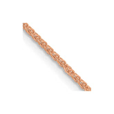 14K Rose Gold 20 inch 1.25mm Diamond-cut Spiga with Lobster Clasp Chain