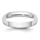 14k White Gold 3mm Half-Round Wedding Band Size 7