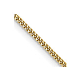 14K 24 inch 1.4mm Curb with Spring Ring Clasp Pendant Chain