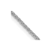 14K White Gold 18 inch 1.25mm Diamond-cut Spiga with Lobster Clasp Chain
