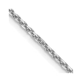 14K White Gold 20 inch 1.45mm Diamond-cut Cable with Lobster Clasp Chain