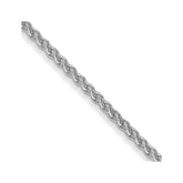 14K White Gold 18 inch 1.05mm Spiga with Lobster Clasp Chain