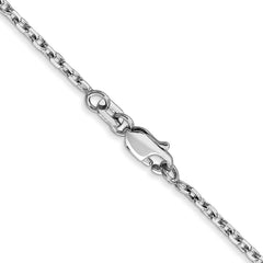 14K White Gold 18 inch 1.8mm Diamond-cut Round Open Link Cable with Lobster Clasp Chain 14K White Gold 18 inch 1.8mm Diamond-cut Round Open Link Cable with Lobster Clasp Chain