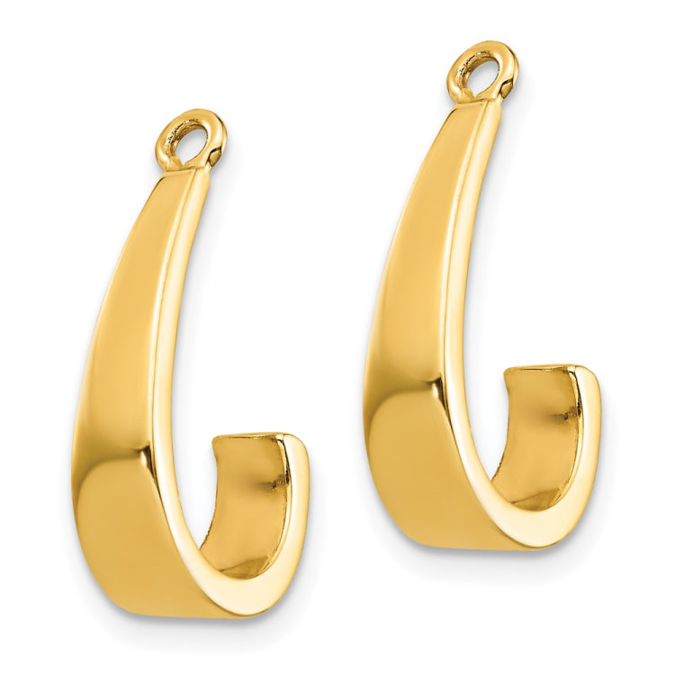 14k Polished J-Hoop Earring Jackets 14k Polished J-Hoop Earring Jackets