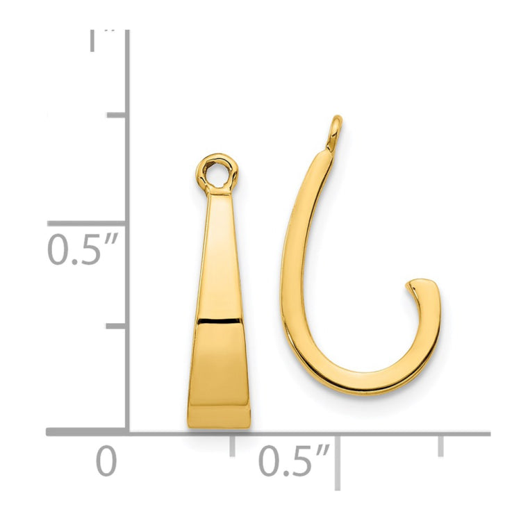 14k Polished J-Hoop Earring Jackets 14k Polished J-Hoop Earring Jackets