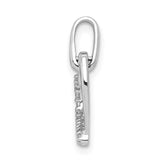14k White Gold 1/15 carat Diamond Heart Pendant
