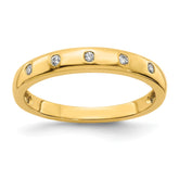 14k 3mm 5-stone 1/20 carat Diamond Band