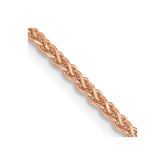 14K Rose Gold 18 inch 1.7mm Diamond-cut Spiga with Lobster Clasp Chain