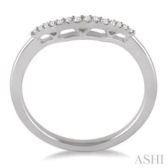 1/10 Ctw Round Cut Diamond Wedding Band in 14K White Gold 1/10 Ctw Round Cut Diamond Wedding Band in 14K White Gold