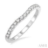1/4 Ctw Round Cut Diamond Wedding Band in 14K White Gold