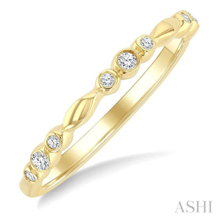 1/10 Ctw Round Cut Diamond Stackable Band in 10K Yellow Gold 1/10 Ctw Round Cut Diamond Stackable Band in 10K Yellow Gold