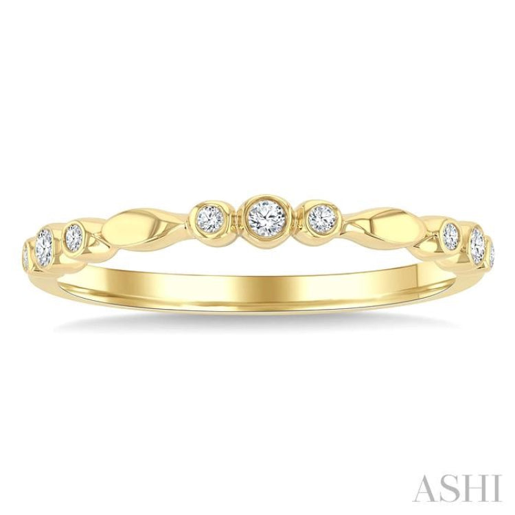 1/10 Ctw Round Cut Diamond Stackable Band in 10K Yellow Gold 1/10 Ctw Round Cut Diamond Stackable Band in 10K Yellow Gold