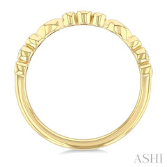 1/10 Ctw Round Cut Diamond Stackable Band in 10K Yellow Gold 1/10 Ctw Round Cut Diamond Stackable Band in 10K Yellow Gold