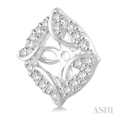 1/4 Ctw Round Cut Diamond Jacket Earrings in 14K White Gold 1/4 Ctw Round Cut Diamond Jacket Earrings in 14K White Gold