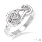 1/50 Ctw Round Cut Diamond Fashion Ring in Sterling Silver