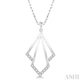 1/5 Ctw Diamond Fashion Pendant in 14K White Gold with Chain