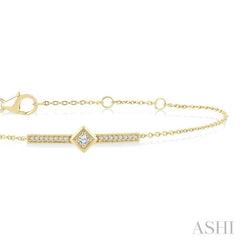 1/10 Ctw Round Cut Diamond Horizontal Bar Fashion Chain Bracelet in 10K Yellow Gold 1/10 Ctw Round Cut Diamond Horizontal Bar Fashion Chain Bracelet in 10K Yellow Gold