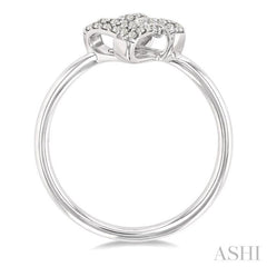 1/10 Ctw Petite Interwoven Round Cut Diamond Fashion Ring in 10K White Gold 1/10 Ctw Petite Interwoven Round Cut Diamond Fashion Ring in 10K White Gold