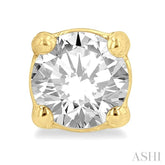 1/4 Ctw Round Cut Diamond Stud Earring in 14K Yellow Gold