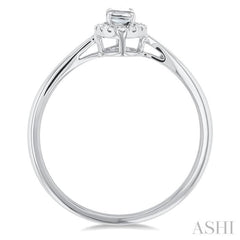 5x3 MM Oval Shape White Topaz and 1/20 Ctw Single Cut Diamond Halo Semi-Precious Ring in 14K White Gold 5x3 MM Oval Shape White Topaz and 1/20 Ctw Single Cut Diamond Halo Semi-Precious Ring in 14K White Gold