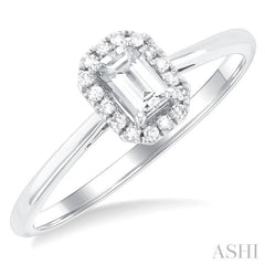 5x3 MM Octagonal Shape White Topaz and 1/20 Ctw Single Cut Diamond Halo Semi-Precious Ring in 10K White Gold 5x3 MM Octagonal Shape White Topaz and 1/20 Ctw Single Cut Diamond Halo Semi-Precious Ring in 10K White Gold