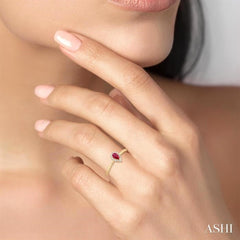 5x3 MM Pear Shape Ruby and 1/20 Ctw Single Cut Diamond Halo Precious Ring in 10K Yellow Gold 5x3 MM Pear Shape Ruby and 1/20 Ctw Single Cut Diamond Halo Precious Ring in 10K Yellow Gold