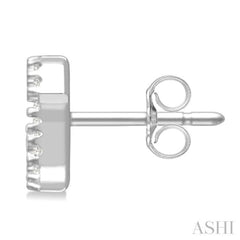 1/8 Ctw Initial 'G' Single Cut Diamond Earrings in 10K White Gold 1/8 Ctw Initial 'G' Single Cut Diamond Earrings in 10K White Gold