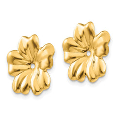 14k Polished Floral Earring Jackets 14k Polished Floral Earring Jackets