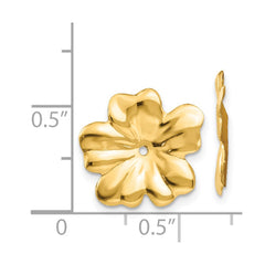 14k Polished Floral Earring Jackets 14k Polished Floral Earring Jackets