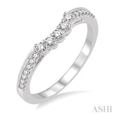 1/3 Ctw Round Cut Diamond Wedding Band in 14K White Gold