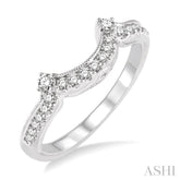 1/4 Ctw Round Cut Diamond Wedding Band in 14K White Gold