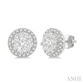 3/4 Ctw Lovebright Round Cut Diamond Stud Earrings in 14K White Gold