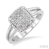 1/20 Ctw Round Cut Diamond Ring in Sterling Silver
