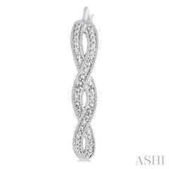 1/10 Ctw Round Cut Diamond Infinity Earrings in Sterling Silver 1/10 Ctw Round Cut Diamond Infinity Earrings in Sterling Silver