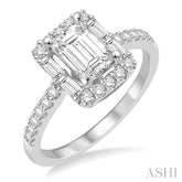 1/2 Ctw Diamond Semi-Mount Engagement Ring in 14K White Gold