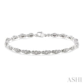 1/6 Ctw Round Cut Diamond Bracelet in Sterling Silver
