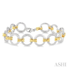1/10 Ctw Round Cut Diamond Circle Bracelet in Sterling Silver 1/10 Ctw Round Cut Diamond Circle Bracelet in Sterling Silver