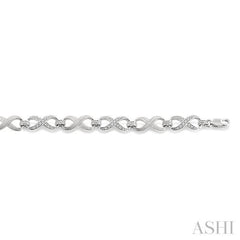 1/10 Ctw Round Cut Diamond Swirl bracelet in Sterling Silver 1/10 Ctw Round Cut Diamond Swirl bracelet in Sterling Silver