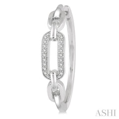 1/10 Ctw Round Cut Diamond Paperclip Hoop Earring in Sterling Silver 1/10 Ctw Round Cut Diamond Paperclip Hoop Earring in Sterling Silver