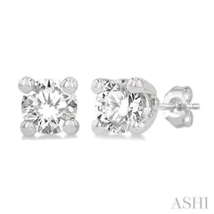 1/10 Ctw Round Cut Diamond Stud Earring in 14K White Gold 1/10 Ctw Round Cut Diamond Stud Earring in 14K White Gold
