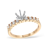 14KT Gold Semi-Mount Engagement Ring