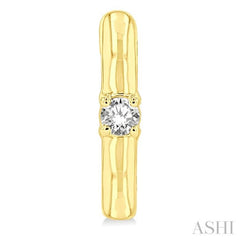 1/10 Ctw Petite Single Round Cut Diamond Fashion Huggies in 10K Yellow Gold 1/10 Ctw Petite Single Round Cut Diamond Fashion Huggies in 10K Yellow Gold
