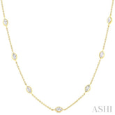 2 Ctw Marquise Cut Diamond Fashion Necklace in 14K Yellow Gold