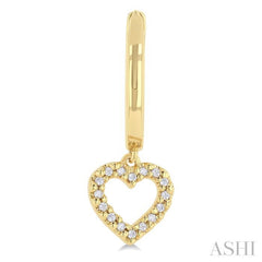 1/10 Ctw Petite Heart Shape Round Cut Diamond Fashion Huggies in 10K Yellow Gold 1/10 Ctw Petite Heart Shape Round Cut Diamond Fashion Huggies in 10K Yellow Gold