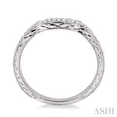 1/10 Ctw Round Cut Diamond Matching Wedding Band in 14K White Gold 1/10 Ctw Round Cut Diamond Matching Wedding Band in 14K White Gold